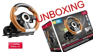 Unboxing Speedlink Drift OZ Lenkrad PCHD  damit macht Fahren Spaß  German [upl. by Jara200]