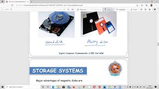 Secondary Storage  Magnetic Memory  Magnetic Tapes and Disks  Zoom Recorded Video  Telugu [upl. by Trueman261]