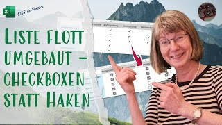 Excel Liste umgestalten  statt Häkchen Checkbox verwenden [upl. by Calloway634]