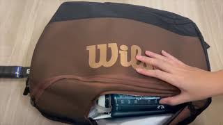 Whats in my Wilson Super Tour Pro Staff V14 Backpack [upl. by Gamin191]