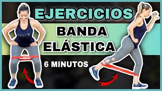 EJERCICIOS CON BANDA ELÁSTICA PARA GLÚTEOS Y PIERNAS 6 MINUTOS  NatyGlossGym [upl. by Ybrik]