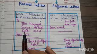 13 October 2024Formal Letter vs Informal Letter  Similarity  Differences  Format  Examples [upl. by Anneehs]