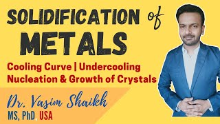 Solidification of Metals  Cooling Curve  Undercooling  Nucleation amp Growth of Crystals [upl. by Einot]