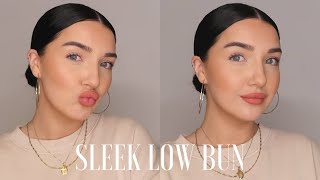 EASY SLEEK LOW BUN TUTORIAL [upl. by Blau]