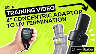 Centrotherm InnoFlue 4in Twin Pipe Concentric Adaptor to UV Termination Installation Tutorial [upl. by Saiasi]