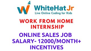 White Hat Jr Internship For All Graduates  Work from Home in Telugu  Internship Telugu [upl. by Sybille]