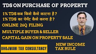 TDS on PURCHASE of PROPERTY NEW RULES 202425 26QB Form Online [upl. by Ahsinaw]