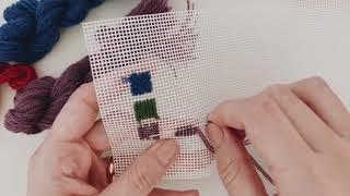 How To Half Cross Stitch for Needlepoint [upl. by Almira892]