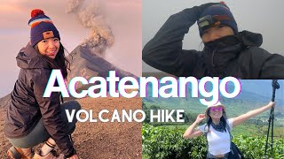 Acatenango Overnight Hike in Guatemala Watch volcano erupts at 13000ft  late hike to Vocan Fuego [upl. by Nylzaj]