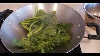 Beef and leafy veggie asmr food recipe [upl. by Ynar687]