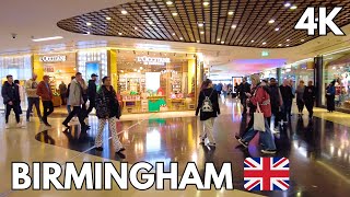 Busy Birmingham City Centre Walking Tour 🇬🇧 4K  Bullring amp Train Station  Birmingham  UK [upl. by Bluma]