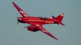 DH88 Comet quotGrosvenor Housequot at Old Warden 7th September 2014 [upl. by Ahsert342]