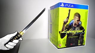 Cyberpunk 2077 Collectors Edition Unboxing  Review Kit  PC Gaming Setup [upl. by Katerina]