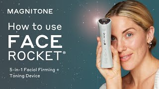 How To Use MAGNITONE FaceRocket® 5in1 Facial Firming  Toning Device [upl. by Sokairyk]