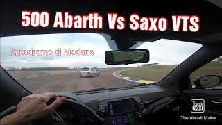 500 Abarth vs Saxo VTS  Autodromo di Modena Marzaglia [upl. by Fuld]