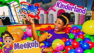 Meekah Plays at Kinderland Indoor Playground  Blippi and Meekah Videos for Kids [upl. by Eilyac]