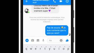 Facebook Messenger  Traduction Automatique AnglaisFrançais M Translations [upl. by Beore451]