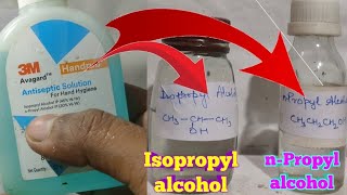 Extracting Isopropyl and npropyl alcohol from Handrub [upl. by Ettenig]