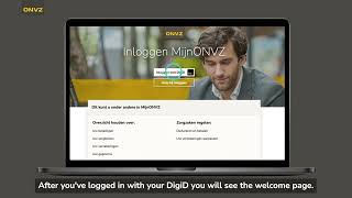 MijnONVZ Logging in with DigiD [upl. by Yalonda]