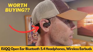 EUQQ Open Ear Bluetooth 54 Headphones Wireless Earbuds Review  Worth Buying [upl. by Geddes]