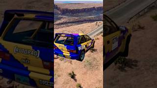 Realistic Car jump Crashes BeamNG Driveshorts trending [upl. by Leschen]