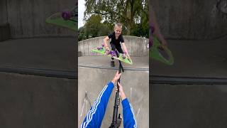 he switched up quick💀 scooter skatepark fail funny comedy sad skate bike diy spanner [upl. by Yeroc]