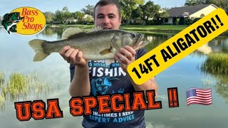 USA BIG BASS CAUGHT IN LAKE  DIDNT EXPECT THIS  viral usa [upl. by Felipa]