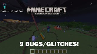 9 BUGSGLITCHES in Minecraft Bedrock 121 [upl. by Ameg]