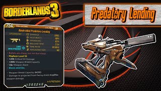 Legendary Item Guide  Predatory Lending  Borderlands 3 [upl. by Anse559]