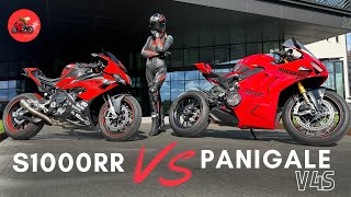 BMW S1000RR vs Ducati Panigale V4S  BMW review and test ride [upl. by Adnawak175]