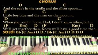 Cats In The Cradle Harry Chapin Piano Cover Lesson in D with ChordsLyrics [upl. by Ellehsal255]