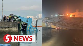 Iconic Penang ferry Pulau Kapas sinks at Butterworth Wharf [upl. by Coleville]