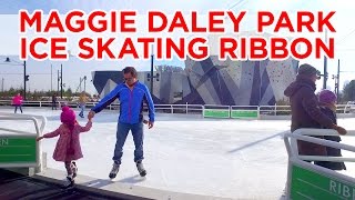 Maggie Daley Park Ice Skating Ribbon  Opening Day 2015 [upl. by Ymer]