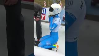 Italian skeleton bobsledder Alessia Crippa In Sledding Camera Man Had Them Angles [upl. by Frodin]