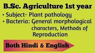 Bacteria General morphological characters Methods of Reproduction  BSc Ag 1st year [upl. by Nrubua]