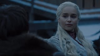 Game of Thrones 8x01  Sansa meets Daenerys  Bran told Daenerys about Viserion [upl. by Relyhs]