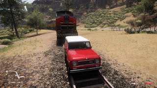 MESSING UP WITH TRAIN FH5 Collision with Train Forza Horizon 5 [upl. by Evreh]