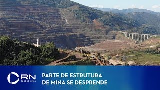 Parte do talude da Vale cede em Barão de Cocais [upl. by Denton]