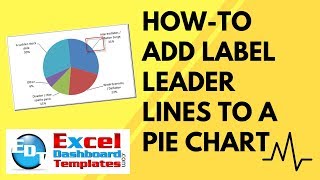 Howto Add Label Leader Lines to an Excel Pie Chart [upl. by Maryl158]