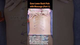 Ease Lower Back Pain with Massage Part 1 lowerbackpain holistichealth massagetherapy [upl. by Flower]