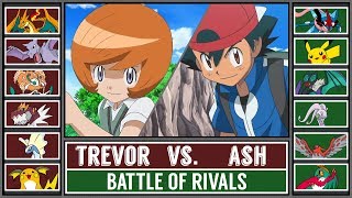 Ash vs Trevor Pokémon SunMoon  Kalos League Battle Custom [upl. by Idnam]