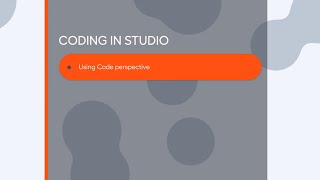 Using quotCodequot perspective in Studio [upl. by Elam]