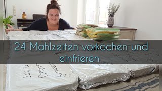 24 Mahlzeiten In 6 Stunden Vorkochen Und Einfrieren I Freezer Meals I Gefrorene Gerichte Vorkochen [upl. by Nnoryt]