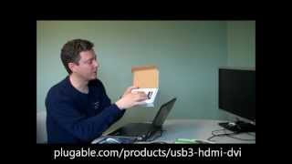 Plugable USB 30 HDMI  DVI Graphics Adapter Unboxing Part 12 [upl. by Symer703]