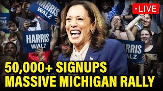 LIVE Kamala Harris and Tim Walz BIGGEST EVENT YET in DETROIT [upl. by Stetson]