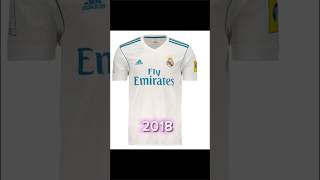 Real Madrid Jersey Evolution A Journey Through Time ⚪️👕 [upl. by Pember]