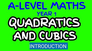 QUADRATICS AND CUBICS  New ALEVEL Maths Year 1 [upl. by Imefulo]