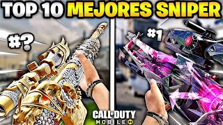 LOS 10 MEJORES FRANCOTIRADORES PARA RANKED EN LA NUEVA TEMPORADA COD MOBILE TEMPORADA 11 COD MOBILE [upl. by Nekal957]