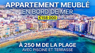 Immobilier en Espagne Appartement meublé en bord de mer à Torrevieja  158 000 [upl. by Nellac]