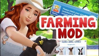 MY FIRST FARM ANIMAL 🚜🐮  THE SIMS 4  FARMING MOD [upl. by Aneetsirk]